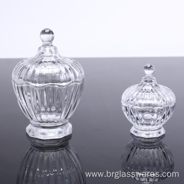 Clear glass jar with lid